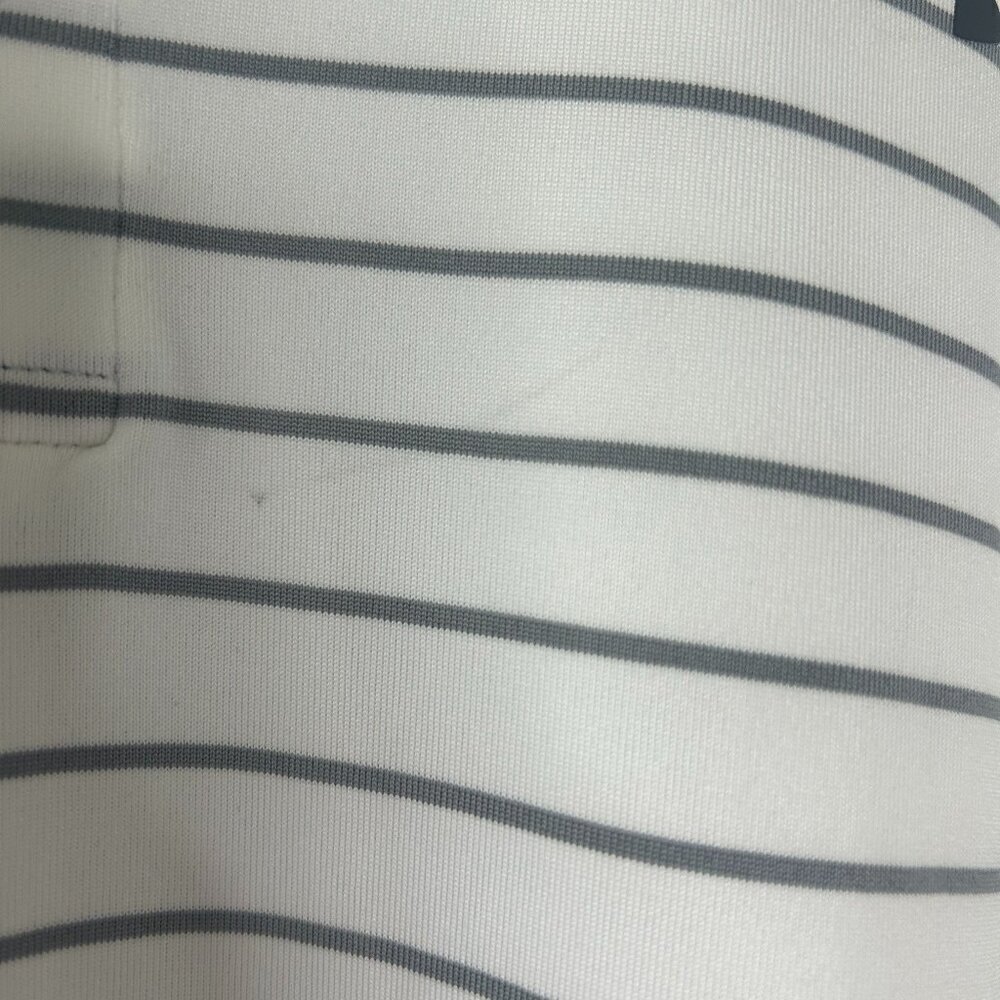 2 Men's Under Armour Polo Size XL EUC Blue and White n& Gray Stripes - Picture 6 of 6